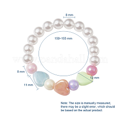 Детские акриловые браслеты из бисера BJEW-JB04833-M