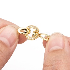 Латунные микро проложить кубического циркония раз за застежками KK-P164-12G