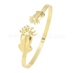 Браслеты-манжеты из латуни с морскими организмами для женщин BJEW-D368-03M-G