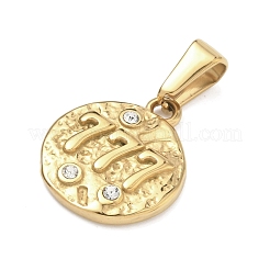 Pendentifs texturés en acier inoxydable 304&nbsp;STAS-A140-02G-7