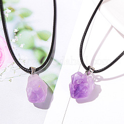 Натуральный аметист необработанные грубые самородки подвески ожерелья FS-WGF5E50-01