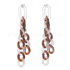 Orecchini pendenti con nappa a catena in acrilico da donna&nbsp;EJEW-JE04767-06