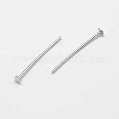 変色防止ロジウムメッキ スターリングシルバー イヤリング 925個  プラチナ  17x2mm  ピン：0.4mm&nbsp;STER-P032-14P