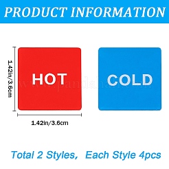 8 шт. двухцветные акриловые публичные знаки&nbsp;AJEW-CP0007-38A