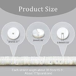 Нити бусин из натуральных трохоидных/трохус ракушек SSHEL-NB0001-35B