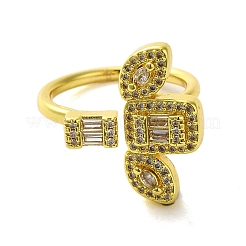 Латунь с кольцами из кубического циркония RJEW-B057-04G-03