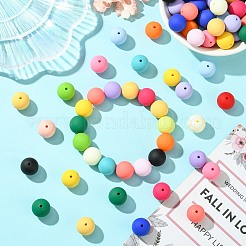 Прорезиненные стиль непрозрачной акриловые бусины&nbsp;MACR-CJC0009-02A