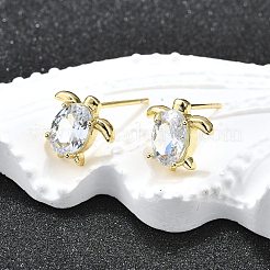 Серьги-гвоздики из циркония&nbsp;LS-EJEW-H157-03G-01