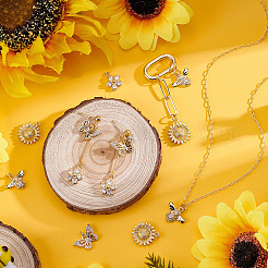 12 шт. 4 стиля латунных подвесок с кубическим цирконием&nbsp;KK-GA0001-75