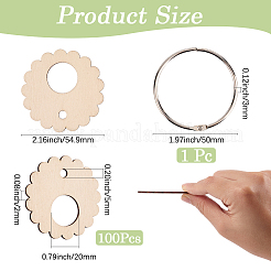 Катушка из мулине в форме цветка AJEW-GF0011-05