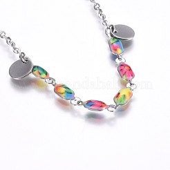 Браслеты с подвесками из нержавеющей стали 304 STAS-O099-10P