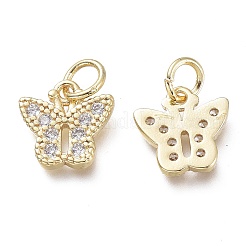 Pendenti in zirconi cubici trasparenti in micro pavè di ottone&nbsp;LS-KK-P188-N01-G