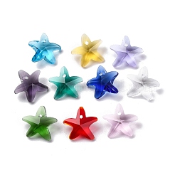 100шт 10 цвета стеклянные подвески&nbsp;AJEW-H154-08E