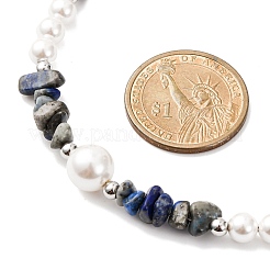 Conjuntos de pulseras y collares con cuentas de lapislázuli natural&nbsp;SJEW-JS01357-02