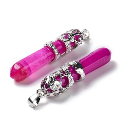 Натуральный полосатый агат / полосатый агат с большими остроконечными подвесками G-G738-A-25