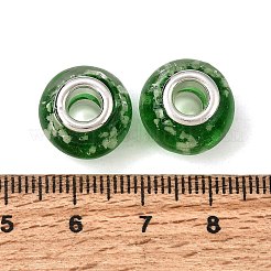 Lueur dans l'obscurité à la main lampwork style lumineux grand trou perles européennes&nbsp;LPDL-R007-02D