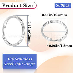 500 шт. разъемные кольца из нержавеющей стали 304&nbsp;STAS-SP0001-66B