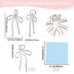 2 шт. 925 подвески из стерлингового серебра STER-BBC0007-88