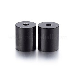 304ステンレススチールコードエンド  イオンプレーティング（ip）  エンドキャップ  コラム  電気泳動黒  7x6mm  穴：1.5mm  内径：5mm&nbsp;STAS-H467-09B-5mm