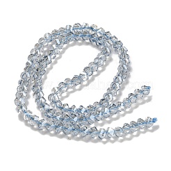 Стеклянные бусины с гальваническим покрытием &nbsp;GLAA-Q105-04S