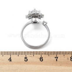 Вращающиеся открытые манжеты-кольца для женщин с изображением подсолнечника&nbsp;LS-RJEW-S402-13P