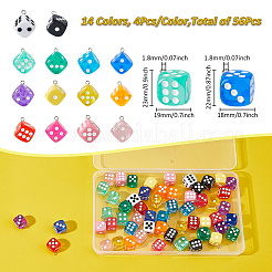 56шт 14 стиля прозрачные подвески из смолы&nbsp;FIND-FH0010-47