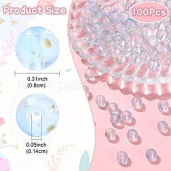 100 pieza de cuentas de vidrio con pintura esmerilada para hornear&nbsp;DGLA-YW0001-36G