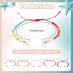 Плетеный браслет из нейлонового шнура&nbsp;AJEW-PH0012-22A