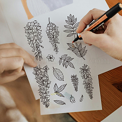 Individuelle Klarsichtstempel aus PVC-Kunststoff mit Sommermotiv&nbsp;DIY-WH0631-0242