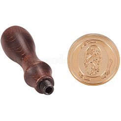 Поделки письмо записки латунь сургучной печати штампы и наборы деревянной ручкой&nbsp;AJEW-PH0010-O