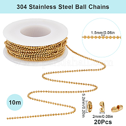 Наборы для изготовления цепочек из шариков и браслетов из нержавеющей стали 304 своими руками DIY-SC0027-80G-01