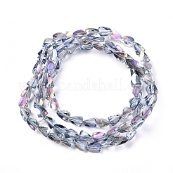 Стеклянные бусины с гальваническим покрытием  EGLA-G035-A-HR01