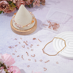 24 шт. 2 стиля латунных раскладывающихся застежек&nbsp;KK-FH0007-55RG