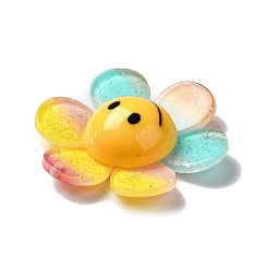 Акриловые большие подвески с блестящей пудрой&nbsp;MACR-M023-03G