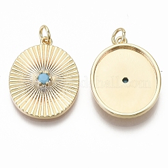 Colgante de latón cabochon ajustes&nbsp;KK-R136-014-NF