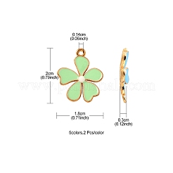 10шт 5 цвета сплава эмалевые подвески&nbsp;ENAM-YW0002-11