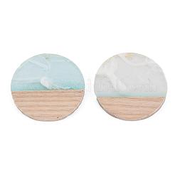 Подвески из прозрачной смолы и ореха RESI-T035-25-A02