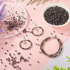 100 г прозрачные внутри цветные стеклянные бусины&nbsp;SEED-TA0001-43