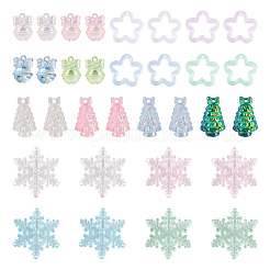 Kits de accesorios para colgantes y eslabones acrílicos navideños DIY&nbsp;DIY-TA0011-24