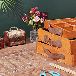 Прозрачные акриловые шаблоны DIY-WH0580-20