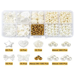 Набор для изготовления пластикового эластичного браслета с искусственным жемчугом своими руками&nbsp;DIY-YW0009-04