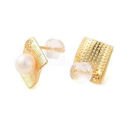 Boucles d'oreilles clous en argent sterling&nbsp;EJEW-K273-13G