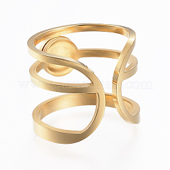 304ステンレススチールワイドバンドカフ指輪  彫刻されたローマン数字  サイズ6~9  ミックスカラー  16~19mm&nbsp;RJEW-H121-01-M