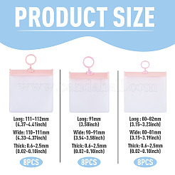 24 sachet refermable transparent en EVA avec anneaux&nbsp;ABAG-TA0002-26
