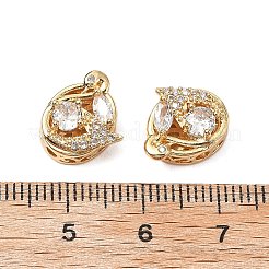 Латунные микро проложить кубического циркония бусы KK-A259-09G