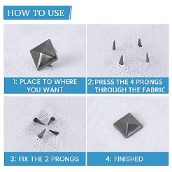 200 pièce de 4 styles de rivets à goujons en fer&nbsp;IFIN-GF0001-54B