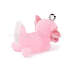 Pendentifs en résine opaque et floconneux&nbsp;RESI-G105-06E