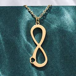 Ожерелья с подвеской в виде сердца бесконечности из нержавеющей стали 304 для женщин NJEW-Z065-02G