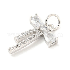 Покрытие стойки латунь микропаве прозрачные подвески из кубического циркония&nbsp;KK-B093-01C-P