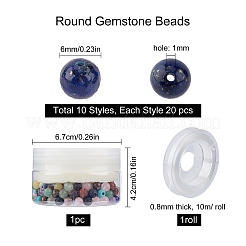 Наборы для самостоятельного изготовления растягивающихся браслетов на тему чакры DIY-SC0012-73